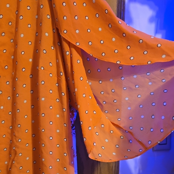 Worthington Orange Oversized Blouse with Rounded Neckline - Picture 4 of 4